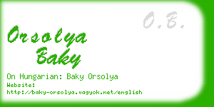 orsolya baky business card